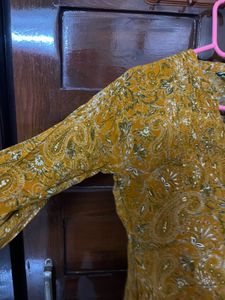 Mustard colour very beautiful short kurti