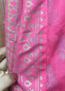 Pink Printed Double Layered Kurti