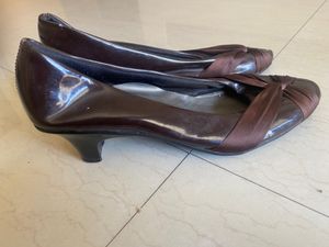 Msl Brand Women&#39;s Ribbon Bow Heel Brown Euro 39 👠