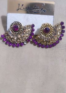 Pista Green Kurti, Brown Legging.Free Ear Studs