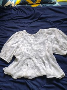 oversized white top