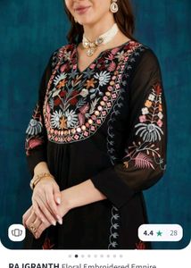 Embroidered Black Salwar Kameez Set