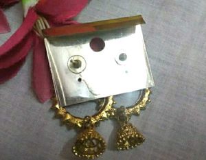 Golden Jhumka Earrings