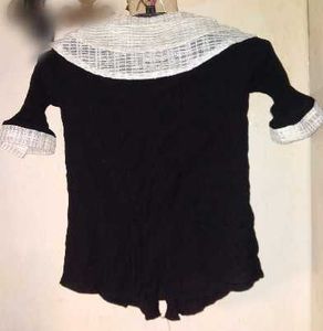 Astethic Cute Black &amp; White Top