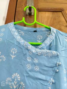 Blue Floral Print Dress