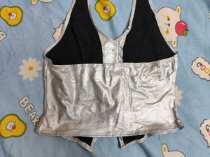 Grey Halter Neck rockstar Gf Inspired Top