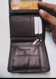 Genuine Leather Men Brown Wallet Trendy