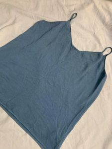 Blue V-neck Cami Tank