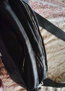Black Quilted Belt Bag