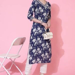 Floral Print Kurti Set
