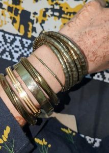 Golden Bangles Set