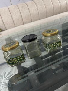 set of 8 Glass Jars