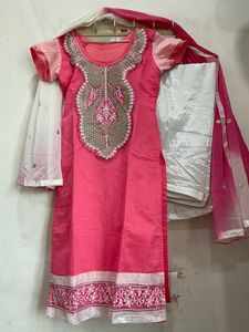 Chanderi Silk Stitched Suit Set