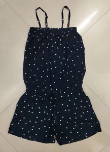 Polka Dot Short Jumpsuit For Women