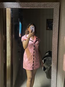 Cute Korean Pink Dress