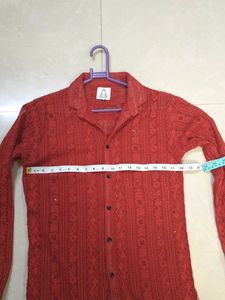 Combo Of Sequin Sparkle Shirt And ChikankariShirt