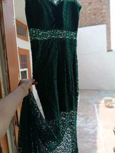 Emerald Green Lace Dress