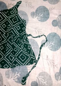 Green Bandhani Print Top