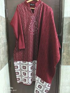 New Unused Knitted Wollen Embroidery Suit