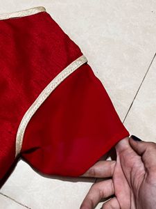 Elegant Red &amp; White Dress