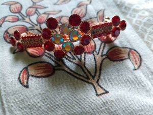 Red Rhinestone Hair Clip