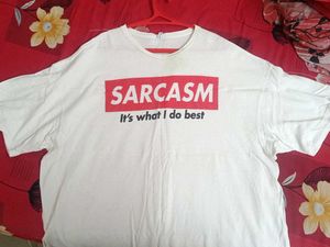 White Oversized T-shirt With Print