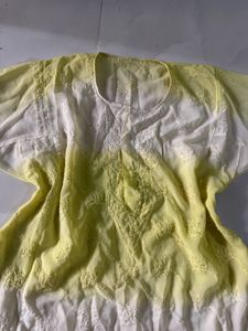 Yellow Embroidered Tunic