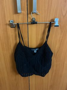 Cute Black Crochette Crop Top