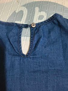 Full Sleeves Denim T Shirt For Girls
