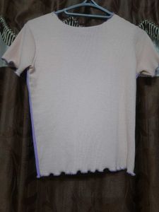 Pastel Colorblock Ribbed Top