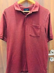 Peter England Maroon Polo Shirt