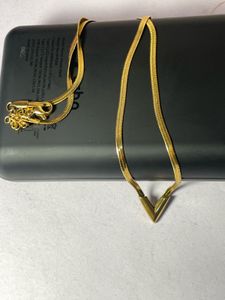 Gold V snake Necklace