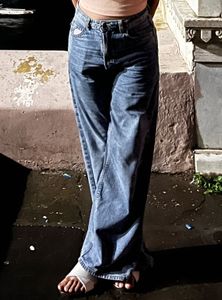 Wide Leg Denim Jeans