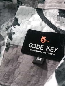 Abstract Print Button-Down Shirt