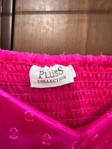 Pink Ruched Crop Top
