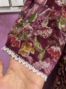 Floral Print Kurti with Shrug