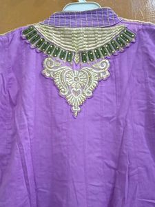 Anarkali Suit With Collar A- Line Neck