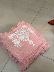 Pink Embroidered Boho Dress