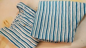 Monochrome Vertical Line Kurta Set