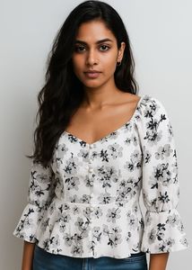 Floral Peplum Top