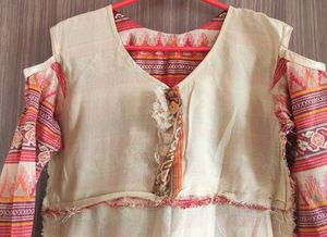 Indowestern Cold Shoulder Ethnic Dress