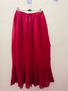 Red Chikankari Set Of 3