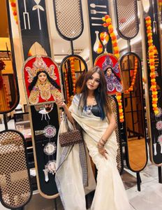 Elegant White Saree
