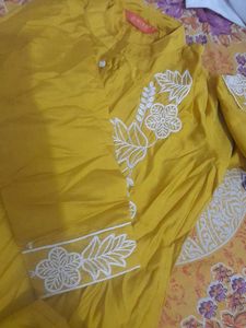 Yellow Embroidered Kurta Set