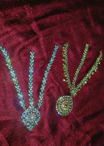 Sparkling Silver Crystal Maang Tikka