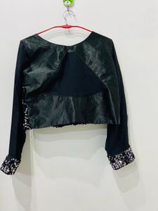 Sequin Embellished Blouse With Soft Chiffon saree
