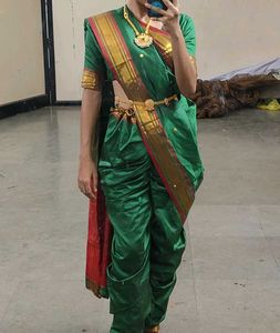 Green Nauvari Saree