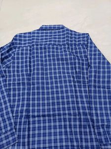 Highlander Men&#39;s Blue Checked Shirt, XL SIZE