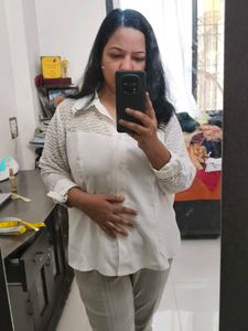 Beautiful White Net Shirt Top