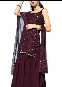Partywear Sharara + Front skit Kurtis Combo